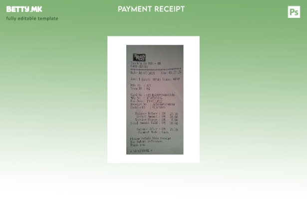 Модерен стил шаблон за сметки Touch'N Go